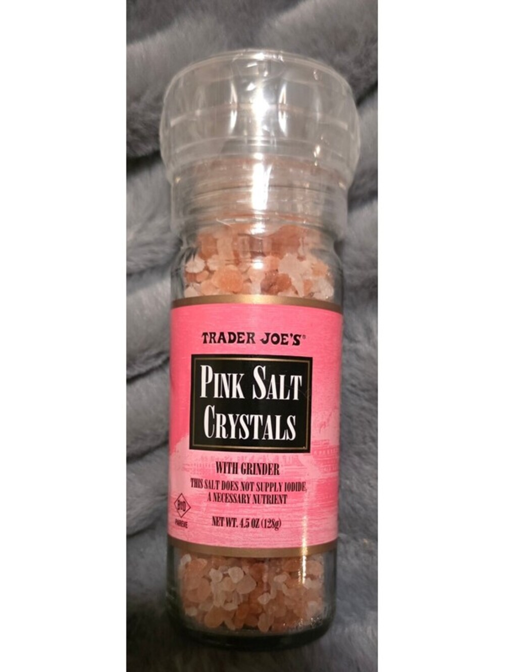 Trader Joe's Pink Salt Crystals with Grinder 12.3 oz